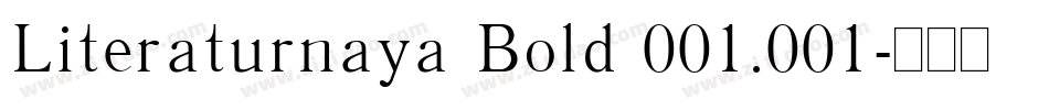 Literaturnaya Bold 001.001字体转换
